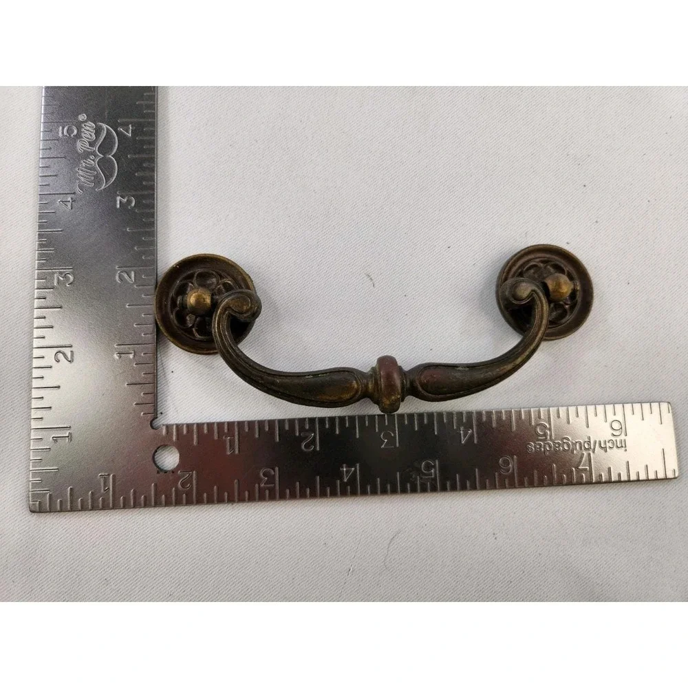 6 Vintage Keeler Brass Company KBC Drawer Pulls Handles 502 Drop Bail Drawer